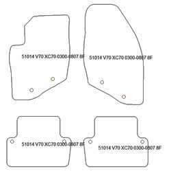Alfombrillas para Volvo V70 II / XC70 I 2000-2007 MTM Plus