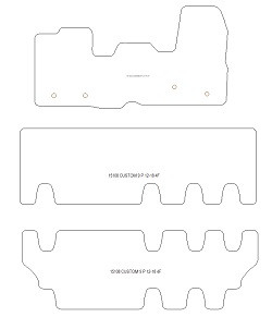 Alfombrillas para Ford Custom bus (transmision manual) 2013-2023 MTM Plus