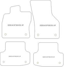 Alfombrillas para Audi A3 (8VA) Sportback 08.2012-03.2020 MTM Plus