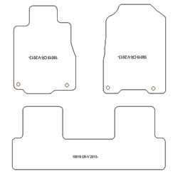 Alfombrillas para Honda CR-V IV 10.2012-09.2018 MTM Plus