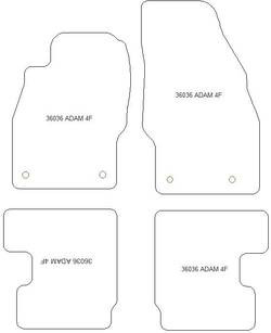 Alfombrillas para Opel Adam 2013- MTM Plus