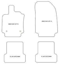 Alfombrillas para Renault Clio 4 10.2012-08.2019 MTM Plus