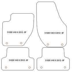 Alfombrillas para Volvo V40 II / V40 Cross Country 07.2012-07.2019 MTM Plus