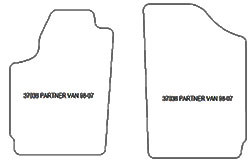 Alfombrillas para Peugeot Partner van 2002-2008 MTM Plus
