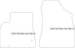 Alfombrillas para Peugeot Partner II van (tambien Electric) 2008-09.2018 MTM Plus