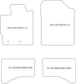 Alfombrillas para Toyota Yaris III Hybrid 2014-08.2020 MTM Plus