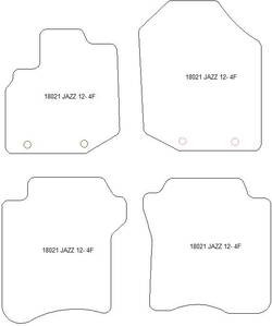 Alfombrillas para Honda Jazz II 2012-08.2015 MTM Plus