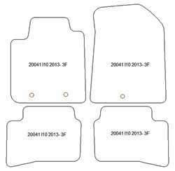 Alfombrillas para Hyundai i10 (BA) 11.2013-12.2019 MTM Plus