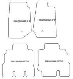 Alfombrillas para Jeep Wrangler 5 puertas 1987-2007 MTM Plus