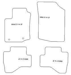 Alfombrillas para Citroen C1 07.2014-11.2021 MTM Plus