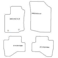 Alfombrillas para Toyota Aygo II 07.2014-11.2021 MTM Plus