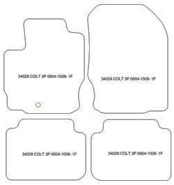 Alfombrillas para Mitsubishi Colt 3 puertas 2004-2008 MTM Plus