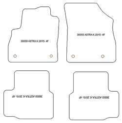 Tappetini per Opel Astra K 11.2015-2022 MTM Plus