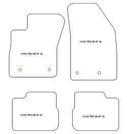 Alfombrillas para Fiat Tipo (Type 356) 5 puertas Hatchback / Cross (tambien Hybrid) 02.2017- MTM Plus