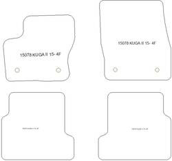 Alfombrillas para Ford Kuga II 2015-03.2020 MTM Plus
