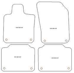 Alfombrillas para Volvo S90 (tambien Mild Hybrid y Plug-in Hybrid) 10.2016- MTM Plus