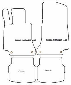 Alfombrillas para Mercedes Clase C (A205) Cabrio 2016- MTM Plus