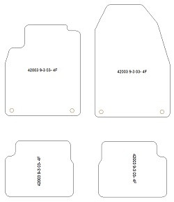 Alfombrillas para Saab 9-3 Cabrio 2002-2014 MTM Plus