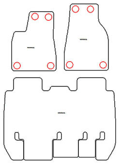 Alfombrillas para Tesla Model X 5 asientos 2016- MTM Plus