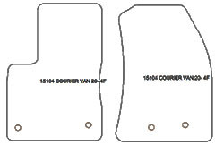 Tappetini per Ford Courier Transit 2018-09.2023 MTM Plus