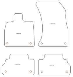 Tappetini per Audi Q5 II (FY) Sportback (anche Plug-in Hybrid e TFSI) 05.2019-
