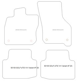 Alfombrillas para Volkswagen Golf 8 Variant eTSI / Mild Hybrid 11.2020- MTM Plus