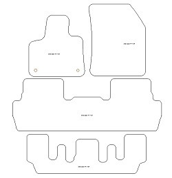 Alfombrillas para Peugeot 5008 II 7 asientos 07.2017-2024 MTM Plus