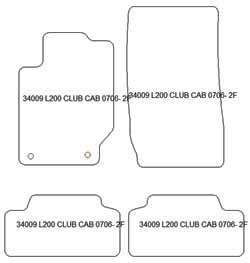 Alfombrillas para Mitsubishi L200 Club Cab 2015- MTM Plus