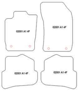 Alfombrillas para Audi A1 I (8X) 09.2010-05.2018 MTM Top