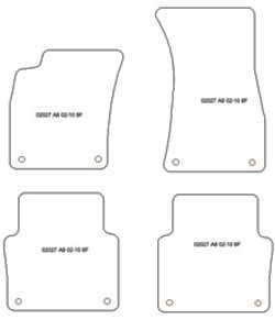 Alfombrillas para Audi A8 (D3) 11.2002-2009 MTM Top
