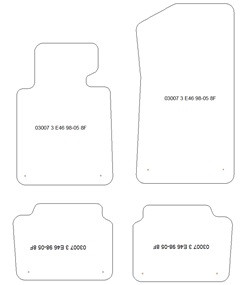 Alfombrillas para BMW Serie 3 (E46) Berline 1998-08.2005 MTM Top