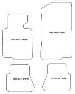 Alfombrillas para BMW Serie 3 (E46C) Cabrio 1998-02.2005 MTM Top