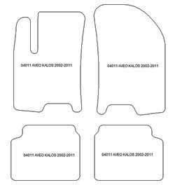 Alfombrillas para Chevrolet Aveo 2002-2011 MTM Top
