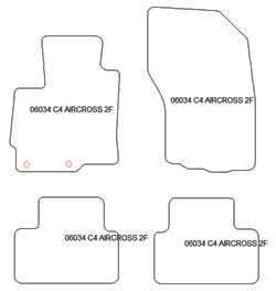 Alfombrillas para Citroen C4 Aircross 05.2012- MTM Top