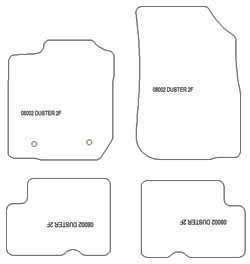 Alfombrillas para Dacia Duster I 4WD 2010-2014 MTM Top