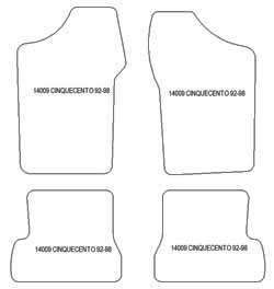 Alfombrillas para Fiat Cinquecento 1992-1997 MTM Top