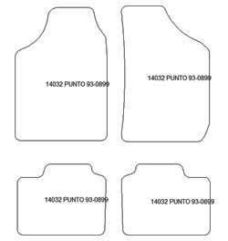 Alfombrillas para Fiat Punto I (176) 1993-08.1999 MTM Top