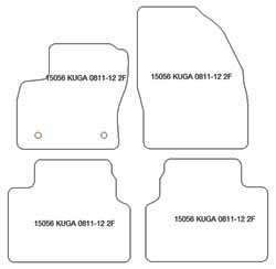 Alfombrillas para Ford Kuga I 08.2011-01.2013 MTM Top