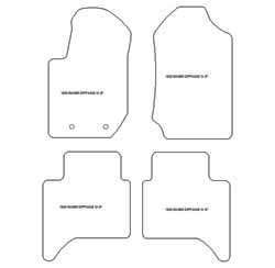 Alfombrillas para Ford Ranger Double Cab 2012-10.2022 MTM Top