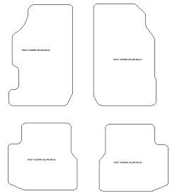 Alfombrillas para Honda Accord VI Coupe 1998-2002 MTM Top