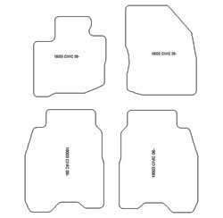 Alfombrillas para Honda Civic VIII 2006-02.2012 MTM Top