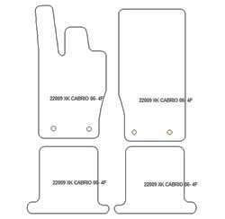 Alfombrillas para Jaguar XK Cabrio 05.2006-2015 MTM Top