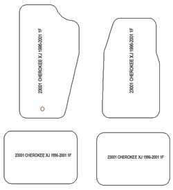 Alfombrillas para Jeep Cherokee II (JX) 1996-2001 MTM Top