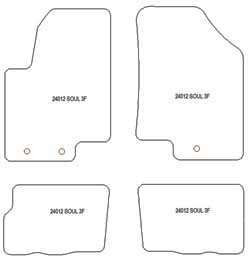 Alfombrillas para Kia Soul 01.2009-02.2014 MTM Top