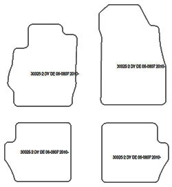 Alfombrillas para Mazda 2 (DE) 09.2007-05.2010 MTM Top