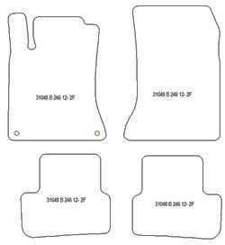 Alfombrillas para Mercedes Clase B (W246) 10.2011-02.2019 MTM Top