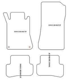 Alfombrillas para Mercedes Clase C (W203) 2001-11.2007 MTM Top