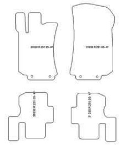 Alfombrillas para Mercedes Clase R (W251) 2005-2013 MTM Top