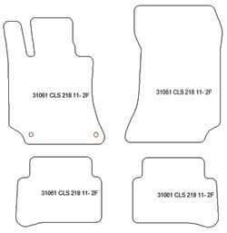 Alfombrillas para Mercedes CLS (W218) 01.2011-2018 MTM Top