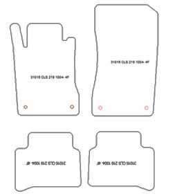 Alfombrillas para Mercedes CLS (W219) 06.2004-10.2010 MTM Top